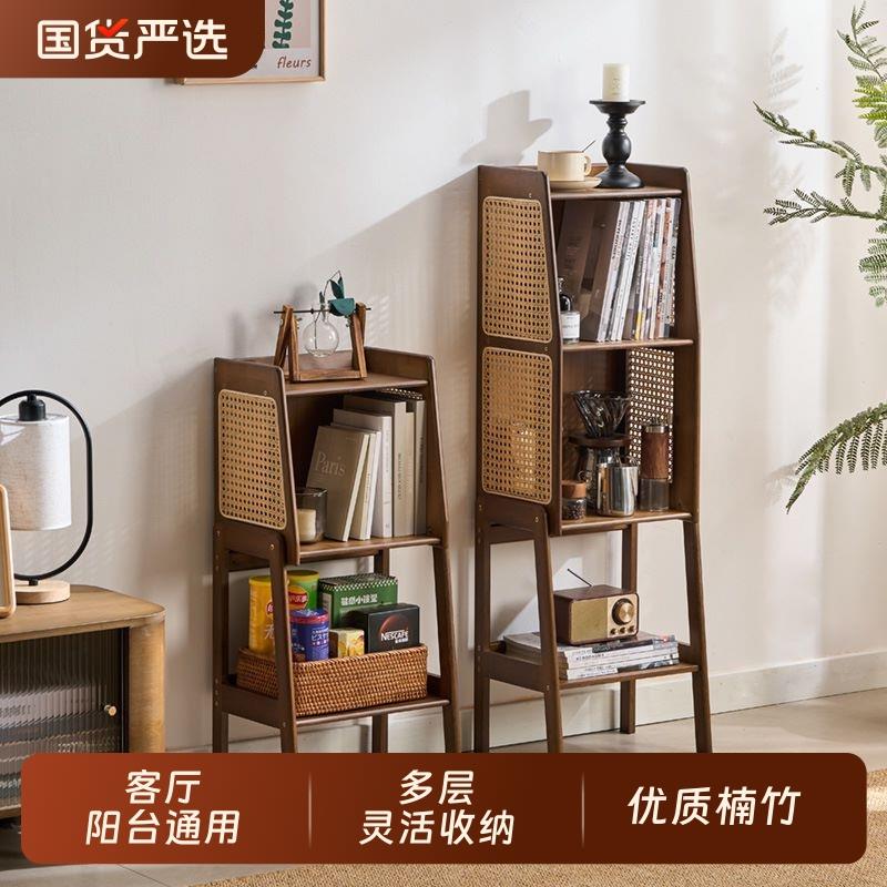 立式书架简易书架落地置物架卧室家用多层书柜客厅收纳架储物柜子