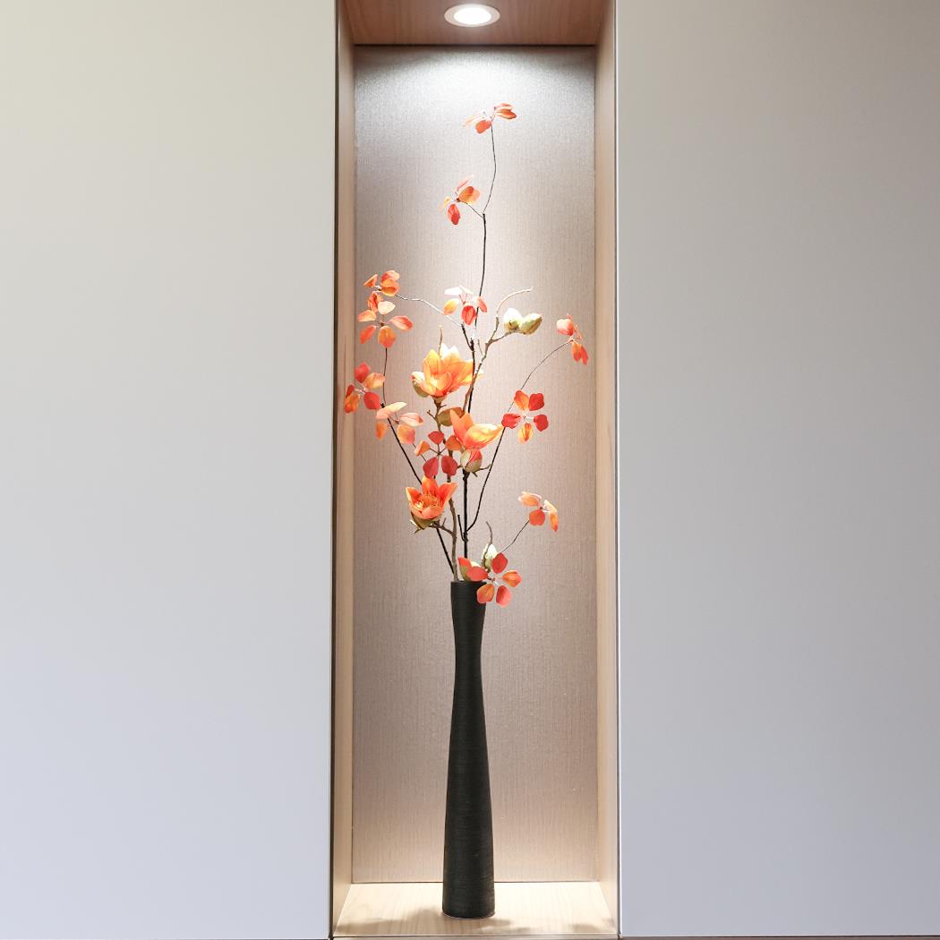 简约细高长花瓶黑色陶瓷花瓶插花长枝大号干花器客厅玄关柜插花器