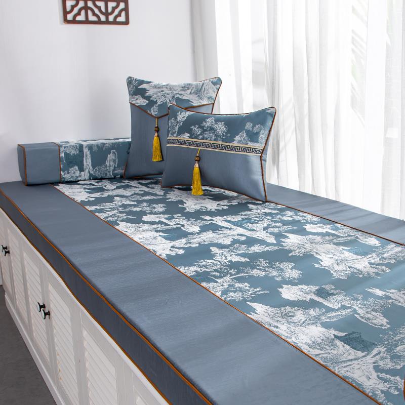 新中式垫飘窗垫四季通用加厚窗台垫榻榻米垫阳台垫子沙发垫定制