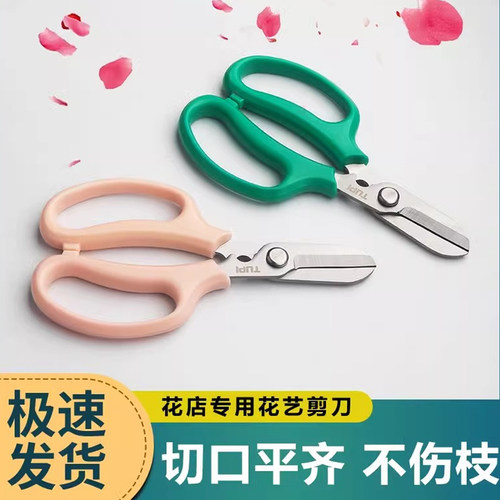 不锈钢花艺剪刀修枝剪花打刺专用