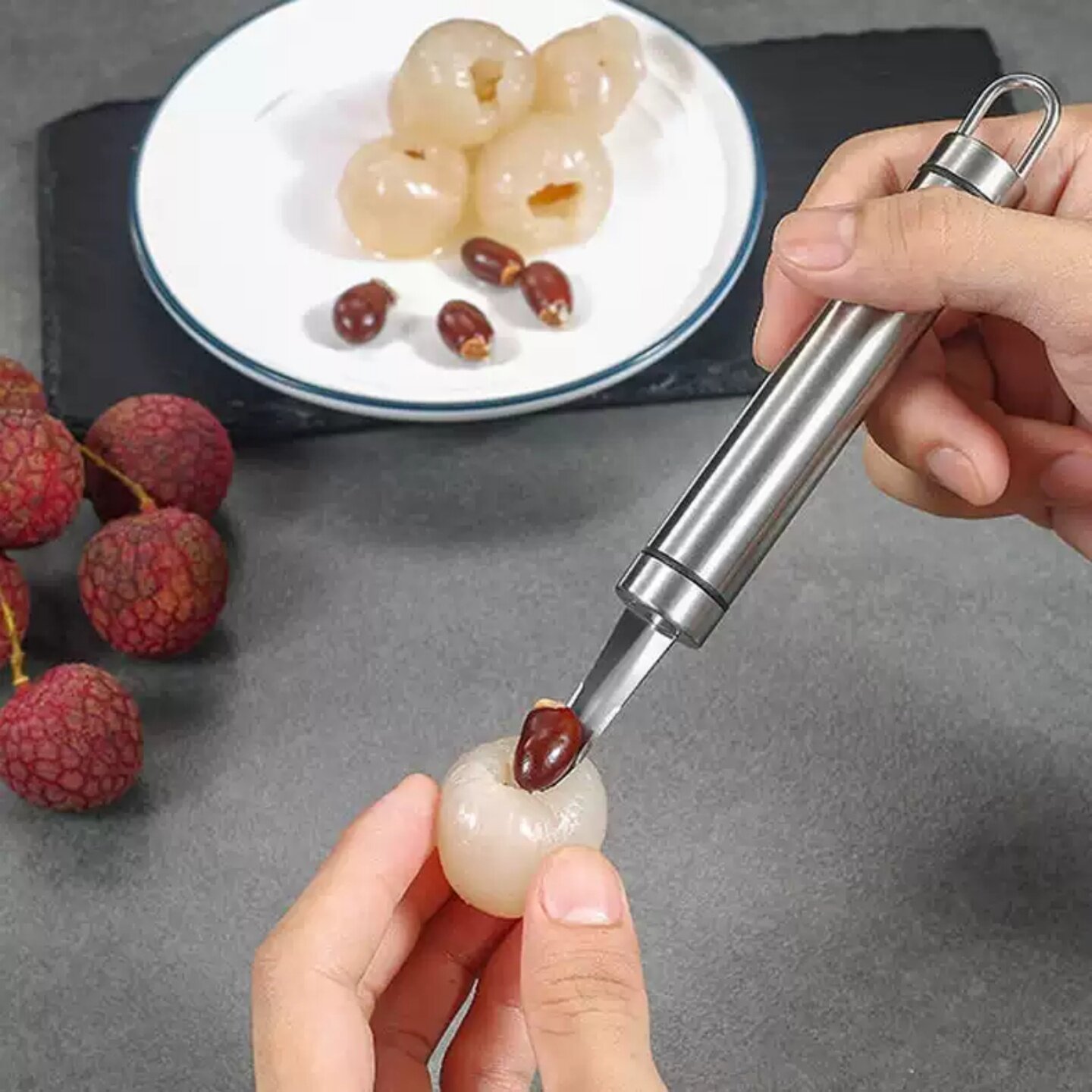 不锈钢多功能虾线刀剥虾器开背