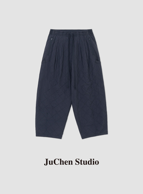 “热能老爹裤”日系精裁轻量绗缝夹棉防风9分萝卜裤FW112226-16