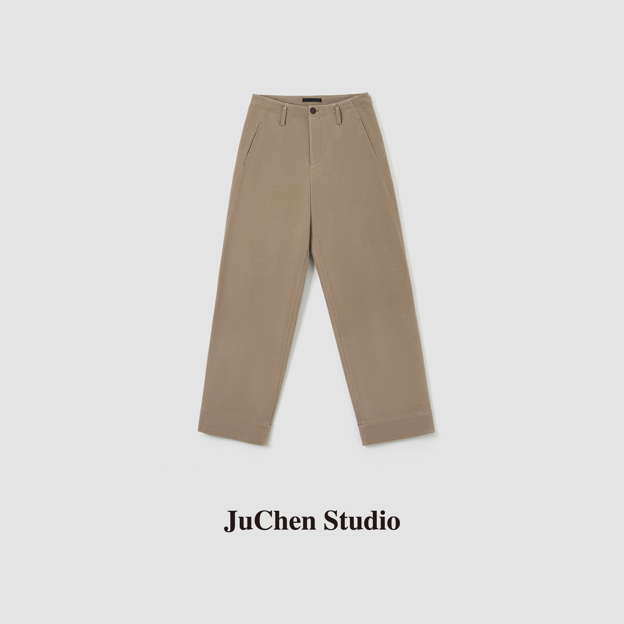 显瘦高腰小直筒休闲长裤