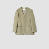 100%超细羊毛呢高密度绒感无领西装 二米专享 外套FW081449