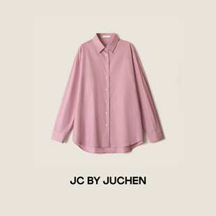 R0W风茱萸粉花纱大版 上衣 可当外套穿FW104001 210 型宽松廓形衬衫