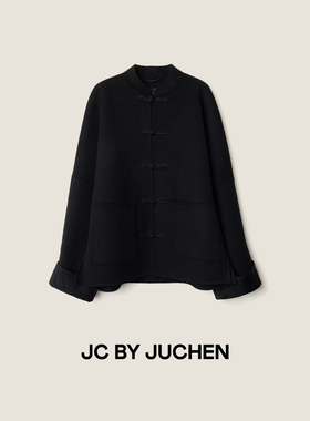 男女同款新国潮改良唐装手工盘扣秋冬保暖立领新中式外套FW105402