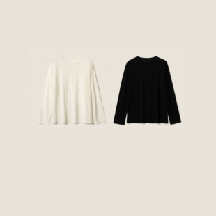 C位打底衫 68支美丽喏羊毛宽松针织T恤FW117001 朵姐臻选