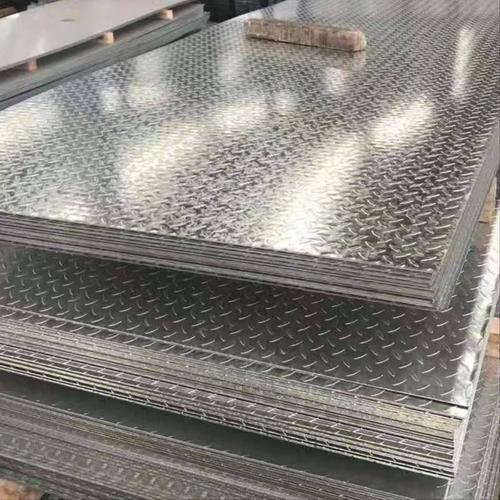 铺地面用3mm镀锌防滑板1.2压花板4.0厚镀锌花纹板加工定制1.5钢板