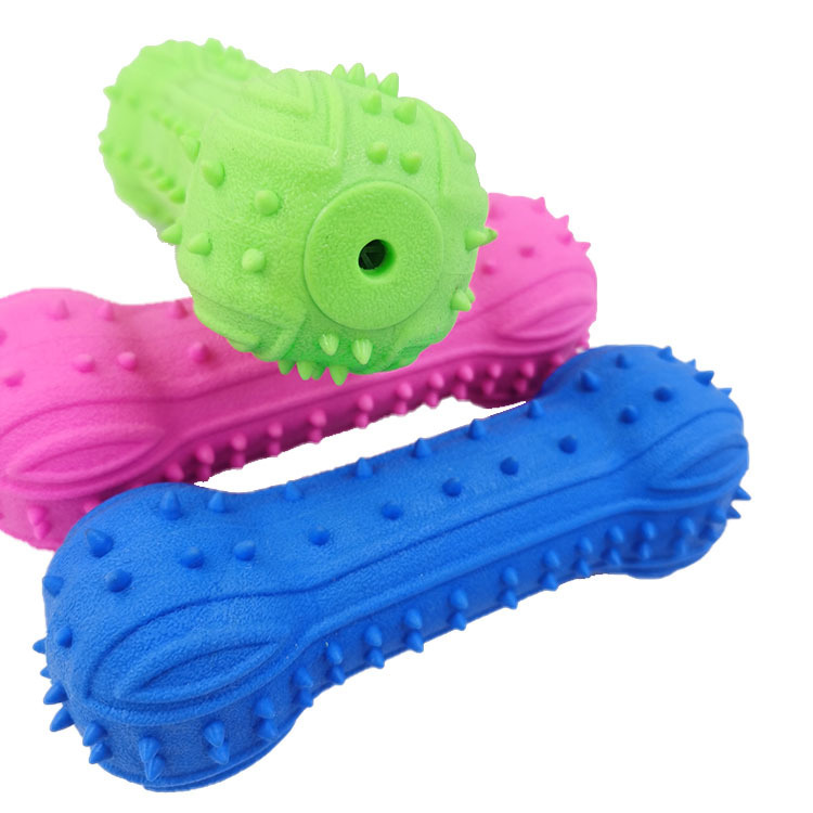 直供TPR哨子杠铃软胶发声训狗耐咬磨牙互动宠物玩具狗狗玩具