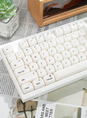 moa苹果风pc玉脂陶瓷手感键帽适用98 hi75 迈从k99 g87等机械键盘