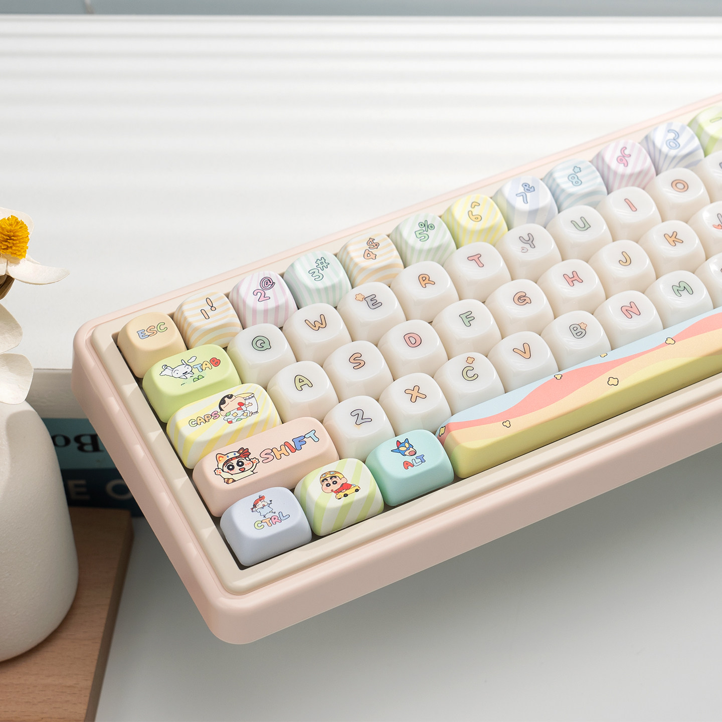 蜡笔小新PC玉脂陶瓷手感键帽