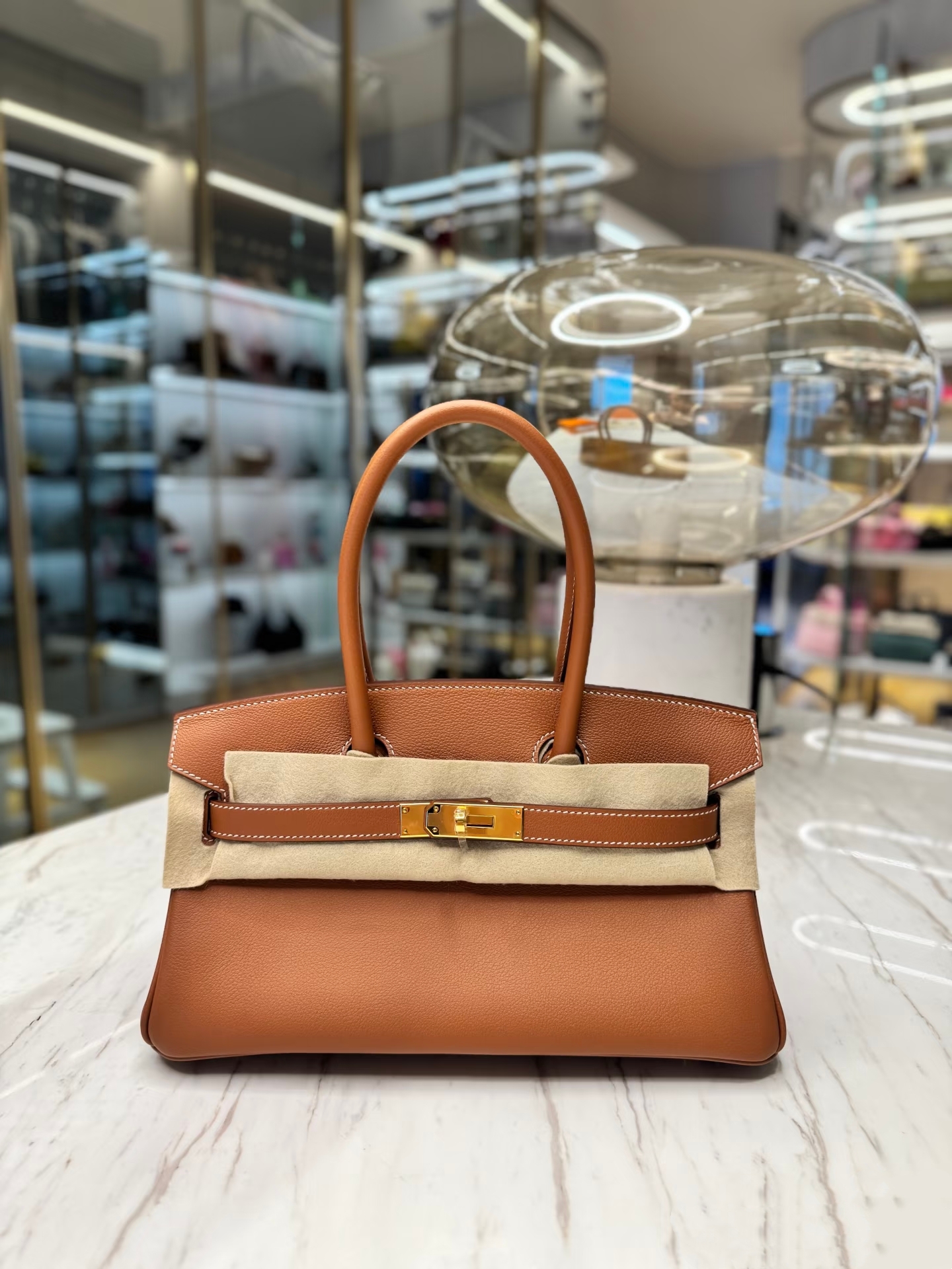 H家shoulderbirkin29横版铂金包进口evercolor皮手工蜡线腋下女包