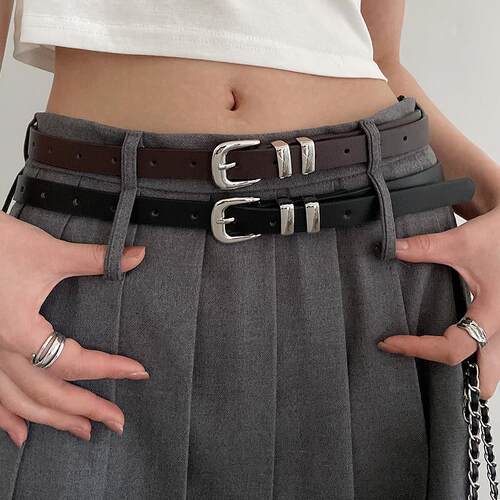 真皮小众设计感细腰带女2