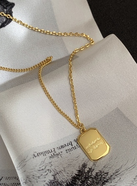 小金牌毛衣项链高级感锁骨颈链