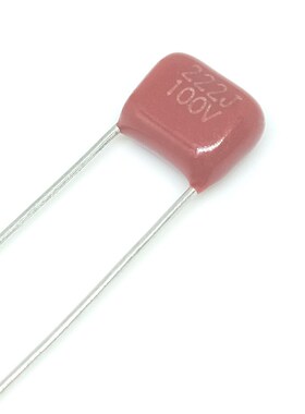 100V222J CBB薄膜电容100V2200P 2.2NF 5% 金属膜电容脚距P=5mm