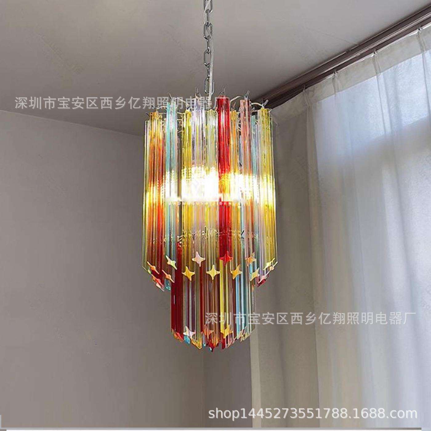 轻奢创意工程挂件琉璃酒店售楼部沙盘造形异形装饰穆拉诺吊灯