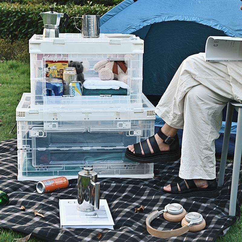 严选户外侧开折叠收纳箱汽车后备箱家用野营露营车载储物整理箱