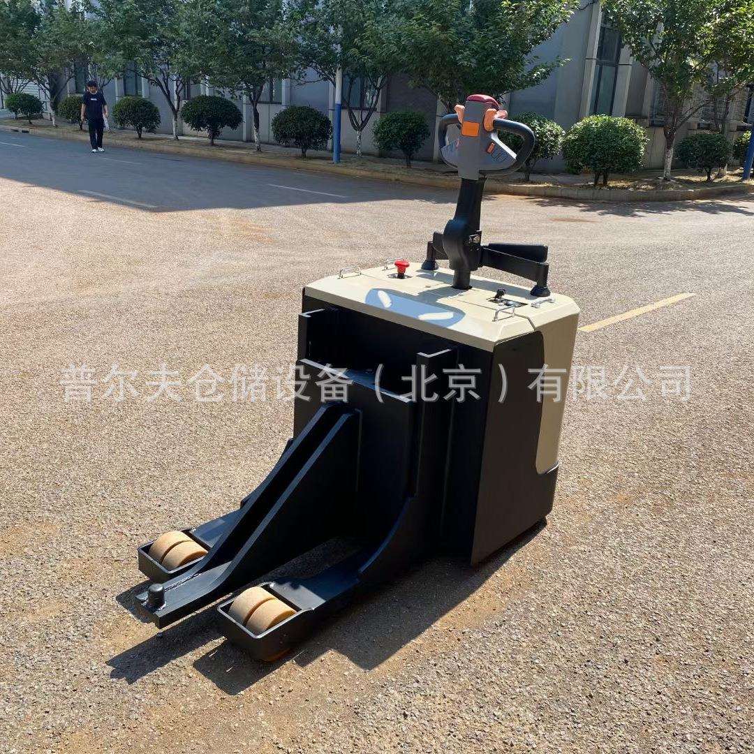 4T电动牵引车纺织印染行业 A字架布车牵引搬运车拖车头挂车