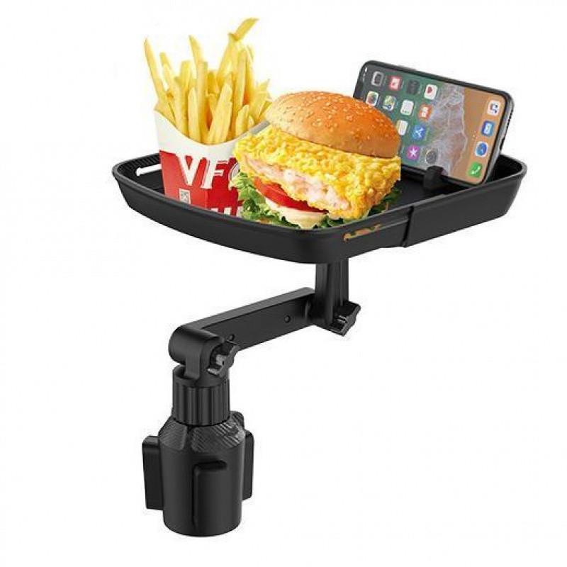 车载托盘小桌板副驾驶固定汽车内用饮料架烟灰缸置物收纳杯托盘桌