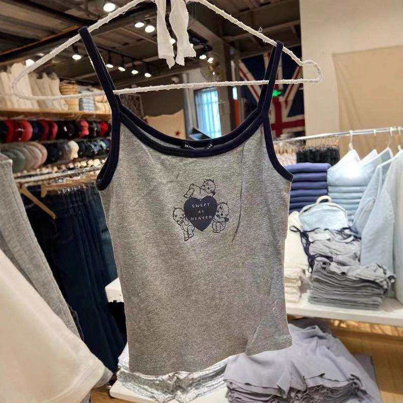 bm brandy girl新款美式拼接爱心天使印花吊带bm纯棉内搭背心女潮,橡塑材料及制品,亚克力管/有机玻璃管,淘宝优惠券,粉丝福利购,淘宝优惠卷
