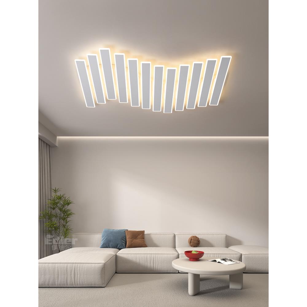 客厅灯现代简约艺术线形设计师感大厅主灯护眼卧室餐厅吸顶灯