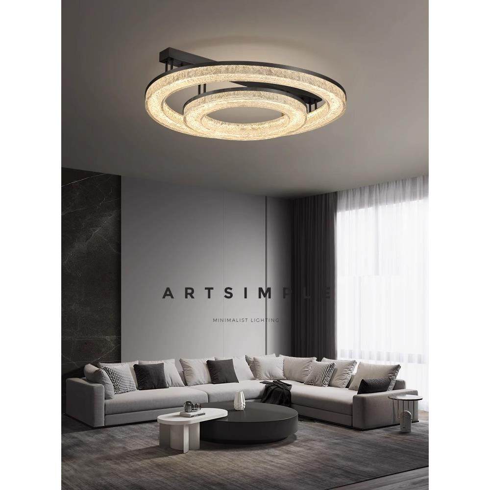 极简客厅灯大气家用高端设计师2024新款现代主卧室树脂吸顶灯