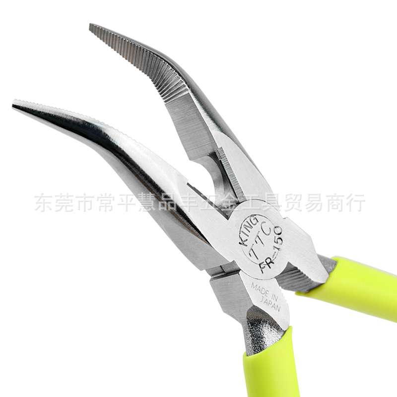 曲嘴鸭嘴尖嘴钳弯钳扁钳568寸有牙剪钳DBP/FR/PR角田TTC皇牌夹钳