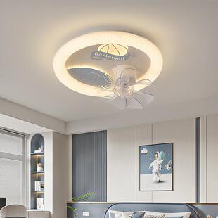 吸顶摇头风扇灯卧室吊扇灯餐厅客厅书房灯智能电风扇摇头现代简约
