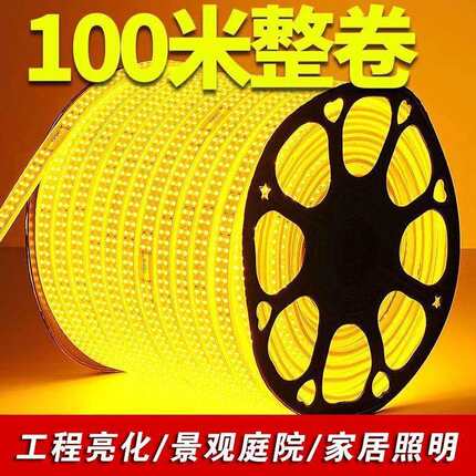 光白暖外墙带led灯带22工程专用0v高压灯条室外暖色防水客厅户外