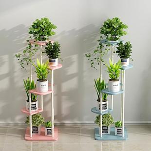 轻奢花架子客厅落地式 饰绿萝花架花盆架 室内家用置物架新款 阳台装