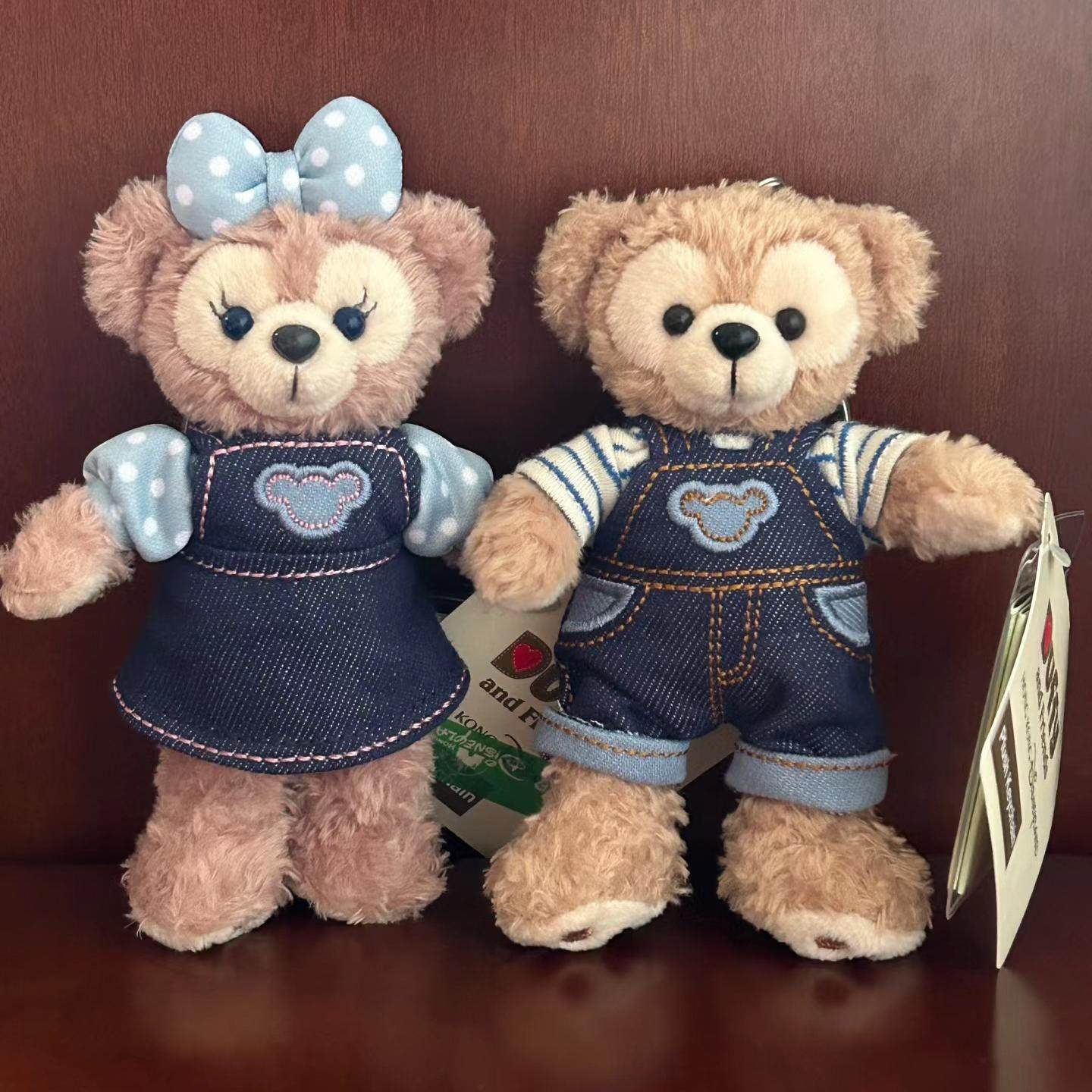 迪斯尼港迪牛仔达菲熊雪莉玫挂件可爱牛仔毛绒公仔包包挂件送女生