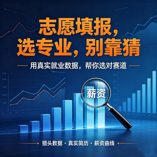 志愿填报专业就业分析职业规划选专业就业指导求职数据