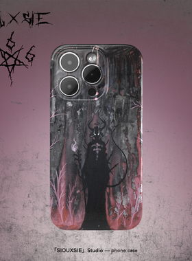 Siouxsie欧美暗黑哥特风适用苹果15promax手机壳新款iphone14高级感13pro暗潮11艺术8plus男女全包x/xs软壳硬