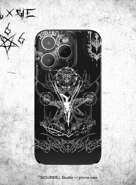 Siouxsie暗黑五芒星撒旦亮面适用苹果15promax菲林手机壳iPhone14高级感13mini小众12创意11简约imd软壳华为