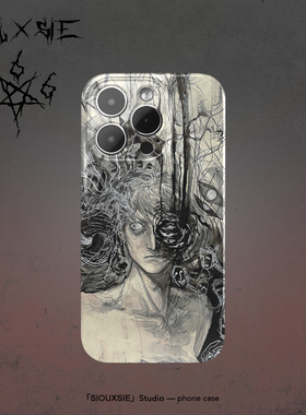 Siouxsie简约素描超现实人像适用iPhone15promax手机壳苹果13/14pro艺术12mini菲林壳xs男女软保护套防摔个性