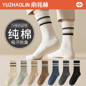 袜子男士 中筒袜春秋冬季 纯棉防臭长筒长袜冬天加厚ins潮运动男生