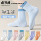 儿童袜子春秋款 纯棉吸汗防臭学生袜男童女童小孩宝宝中筒袜春夏季
