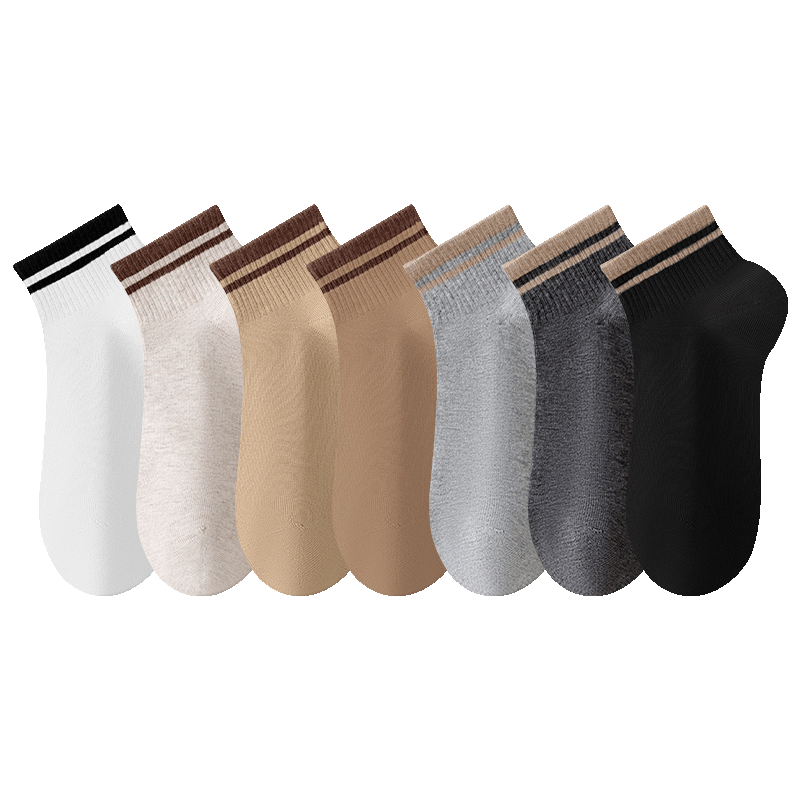 袜子男士短袜春秋季纯棉防臭吸汗运动中筒袜夏季薄款ins潮短筒袜