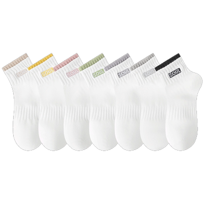 白色袜子女短袜春秋款纯棉