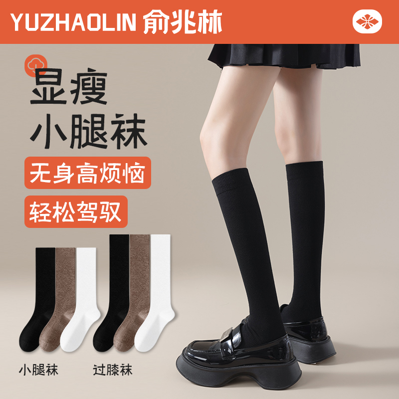 小腿袜子女春秋季过膝袜纯棉