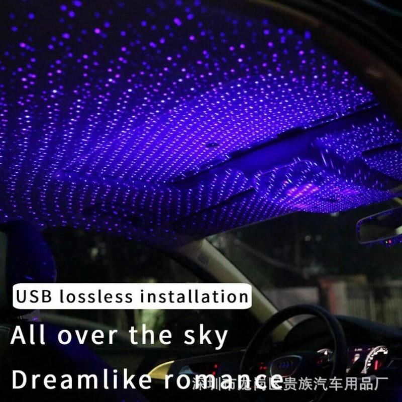 灯车led氛围星空内室装饰汽车满天星迎宾内车载顶投影灯灯灯USB