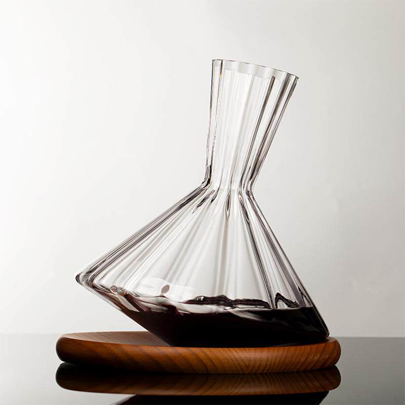 红酒快速醒酒器 家用高档玻璃分酒器 奢华不倒翁旋转葡萄酒醒酒壶