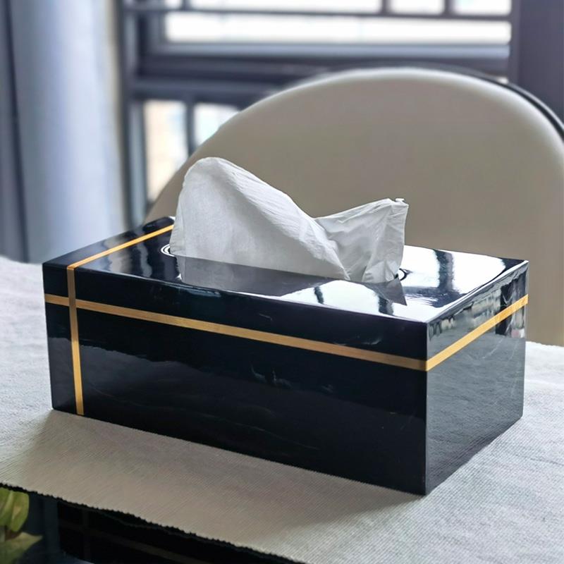 纸巾盒简约轻奢抽纸盒家用客厅多功能茶几纸抽餐巾纸遥控器收纳盒