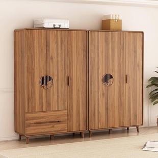 衣柜家用卧室实木色衣橱新款新中式收纳储物柜子小户型大容量立柜