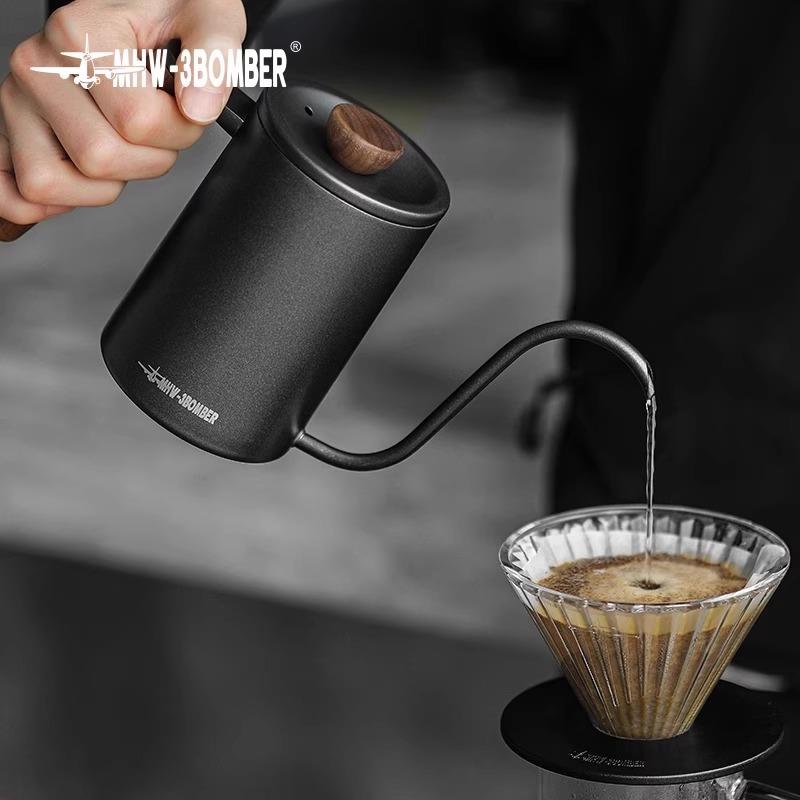 MHW-3BOMBER轰炸机手冲壶星球手冲咖啡壶家用滴滤式不锈钢细口壶