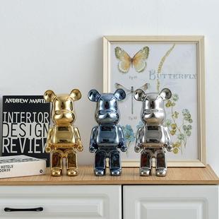 网红暴力熊储存钱罐家居装饰品桌面客厅卧室内电视柜酒柜玄幻摆件