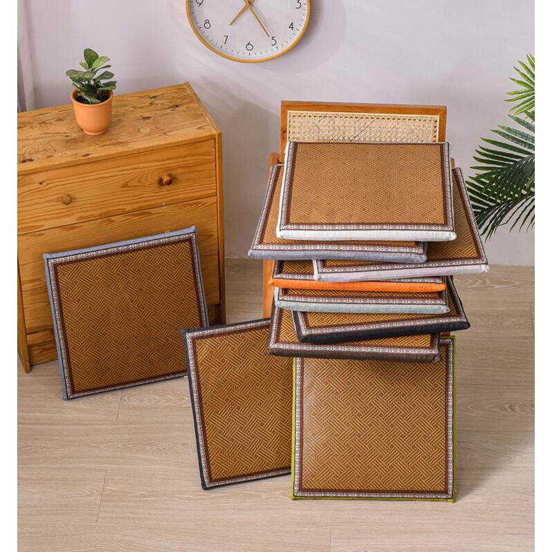 藤席坐垫夏季凉垫夏天透气车座垫办公椅子垫电脑椅凉席记忆棉垫子