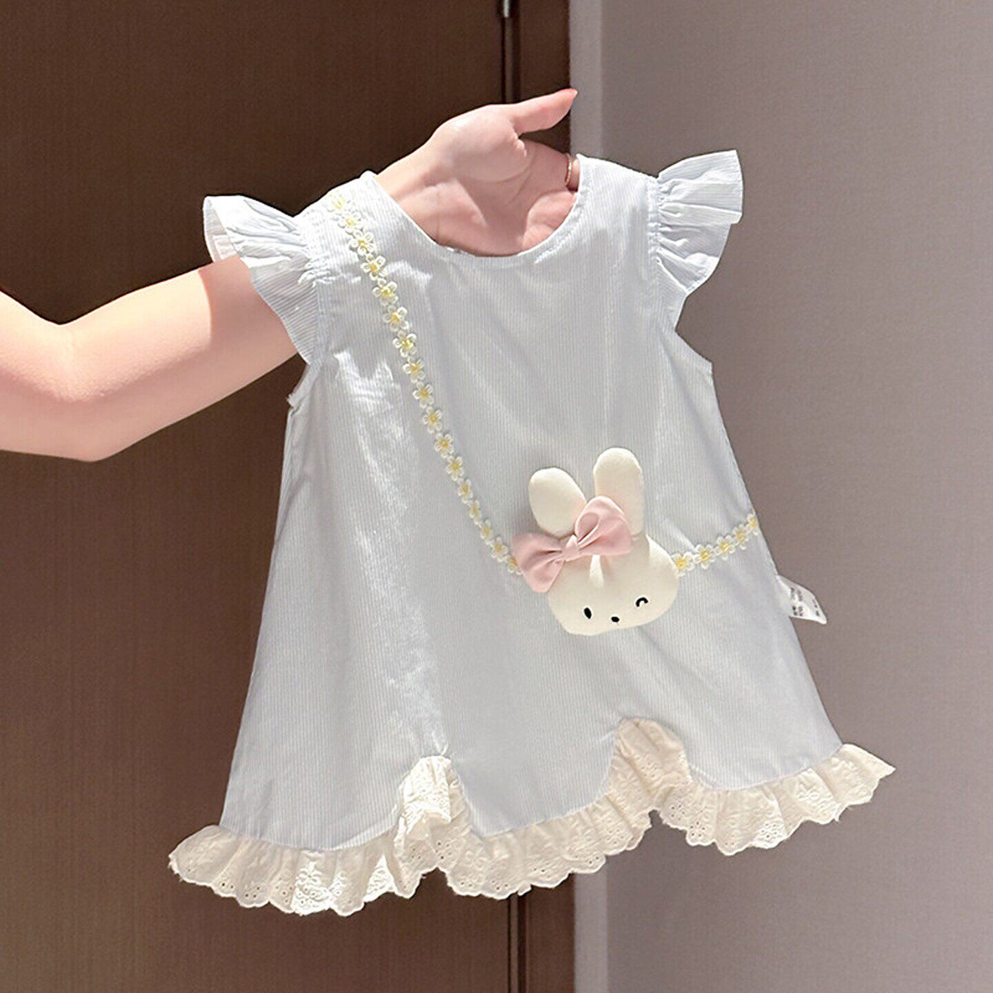 法国BADNUT婴幼儿夏季连衣裙2026夏款女宝宝薄款连体衣甜美包屁裙