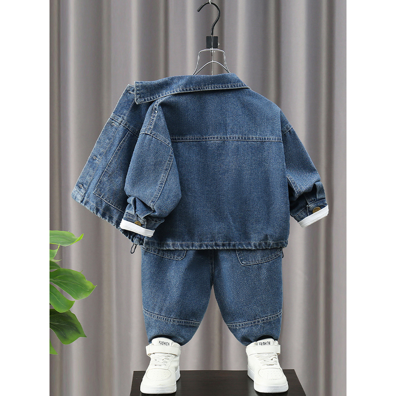 英国NextRoad男童秋装套装儿童秋季牛仔两件套时髦帅气宝宝春秋款