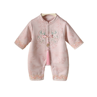 英国netx koko婴儿衣服春秋女宝宝小公主国风百天周岁宴拍照礼服